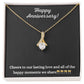 Alluring Beauty Necklace with Happy Anniversary message - Exquisite Design | Perfect Gift for your Love one