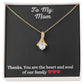 Alluring Beauty Necklace with message to Mom- Exquisite Design | Perfect Gift for Style Enthusiasts