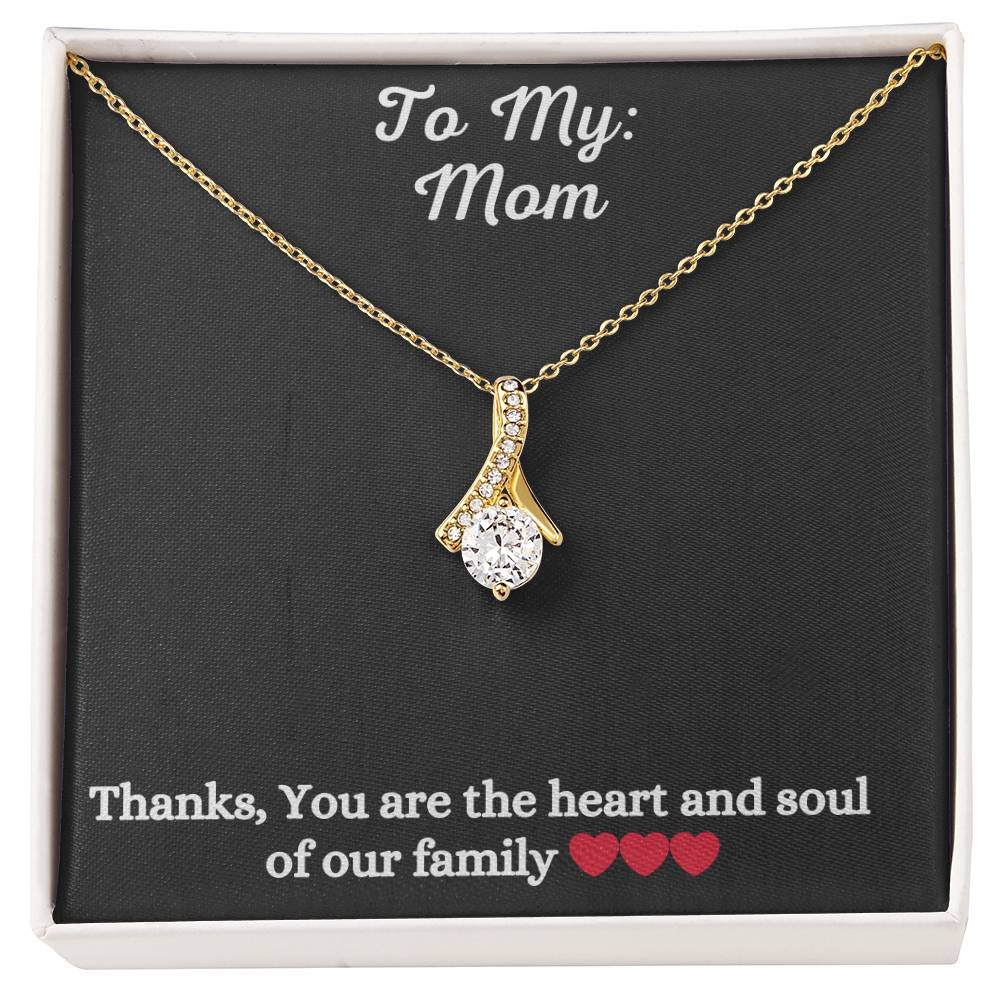 Alluring Beauty Necklace with message to Mom- Exquisite Design | Perfect Gift for Style Enthusiasts