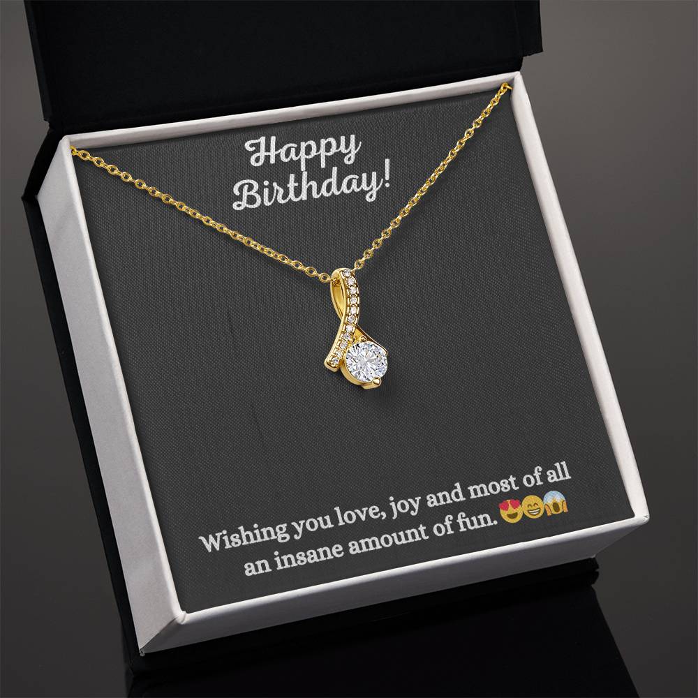 Alluring Beauty Necklace with Happy Anniversary message - Exquisite Design | Perfect Gift for Everyone
