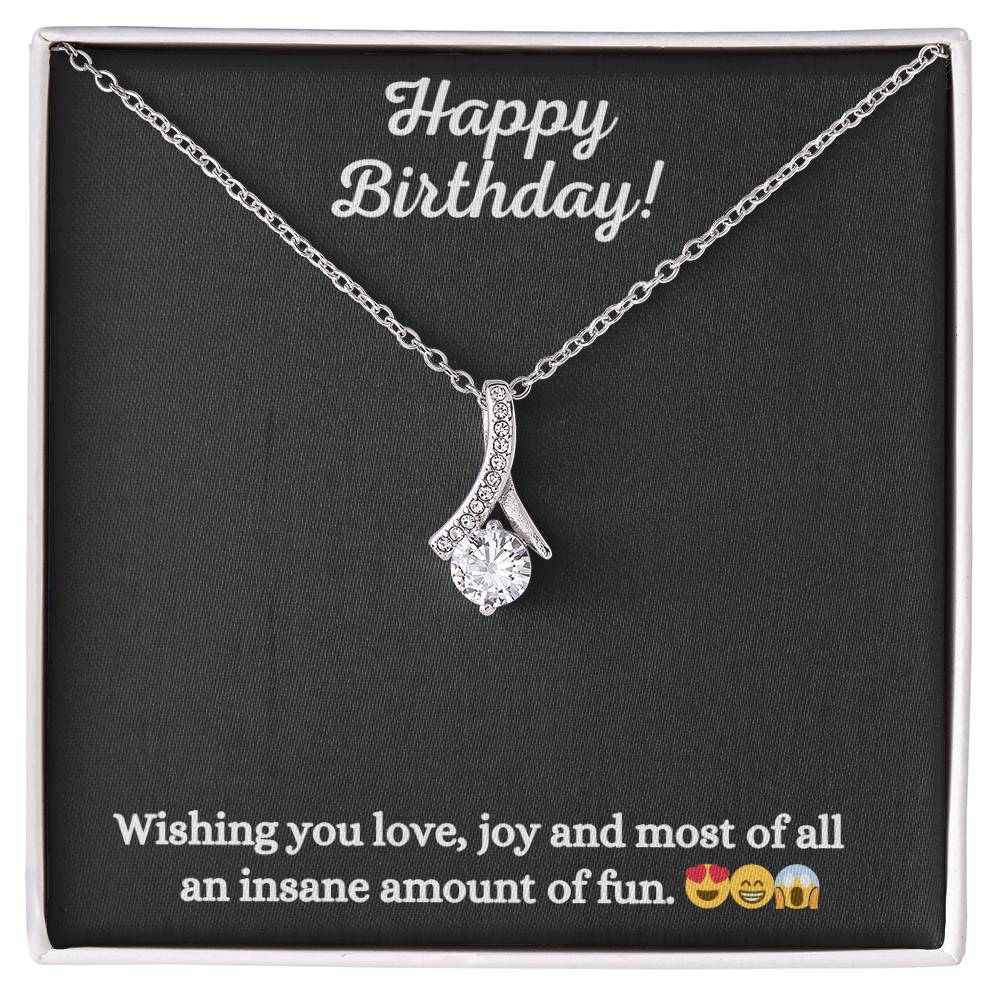 Alluring Beauty Necklace with Happy Anniversary message - Exquisite Design | Perfect Gift for Everyone