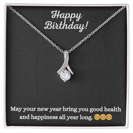 Alluring Beauty Necklace with Happy Birthday message - Exquisite Design | Perfect Gift for the Birthday Boy or Girl