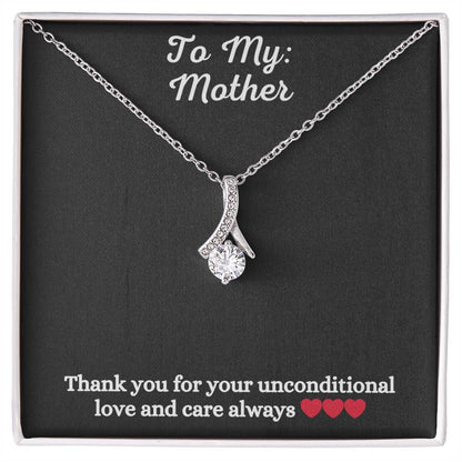Alluring Beauty Necklace with message to Mother - Exquisite Design | Perfect Gift for Style Enthusiasts