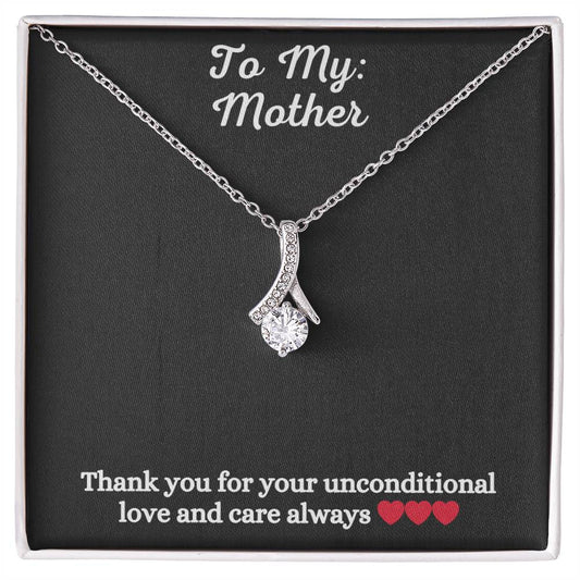Alluring Beauty Necklace with message to Mother - Exquisite Design | Perfect Gift for Style Enthusiasts