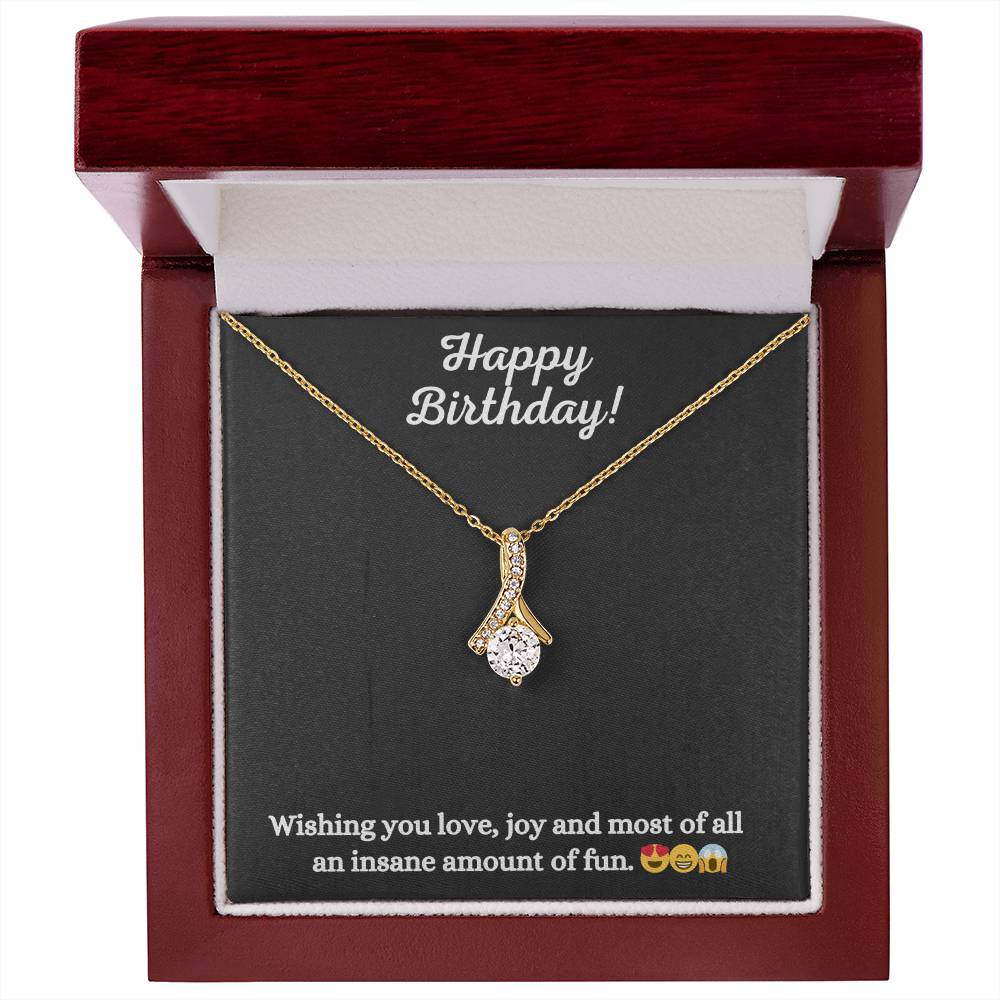 Alluring Beauty Necklace with Happy Anniversary message - Exquisite Design | Perfect Gift for Everyone
