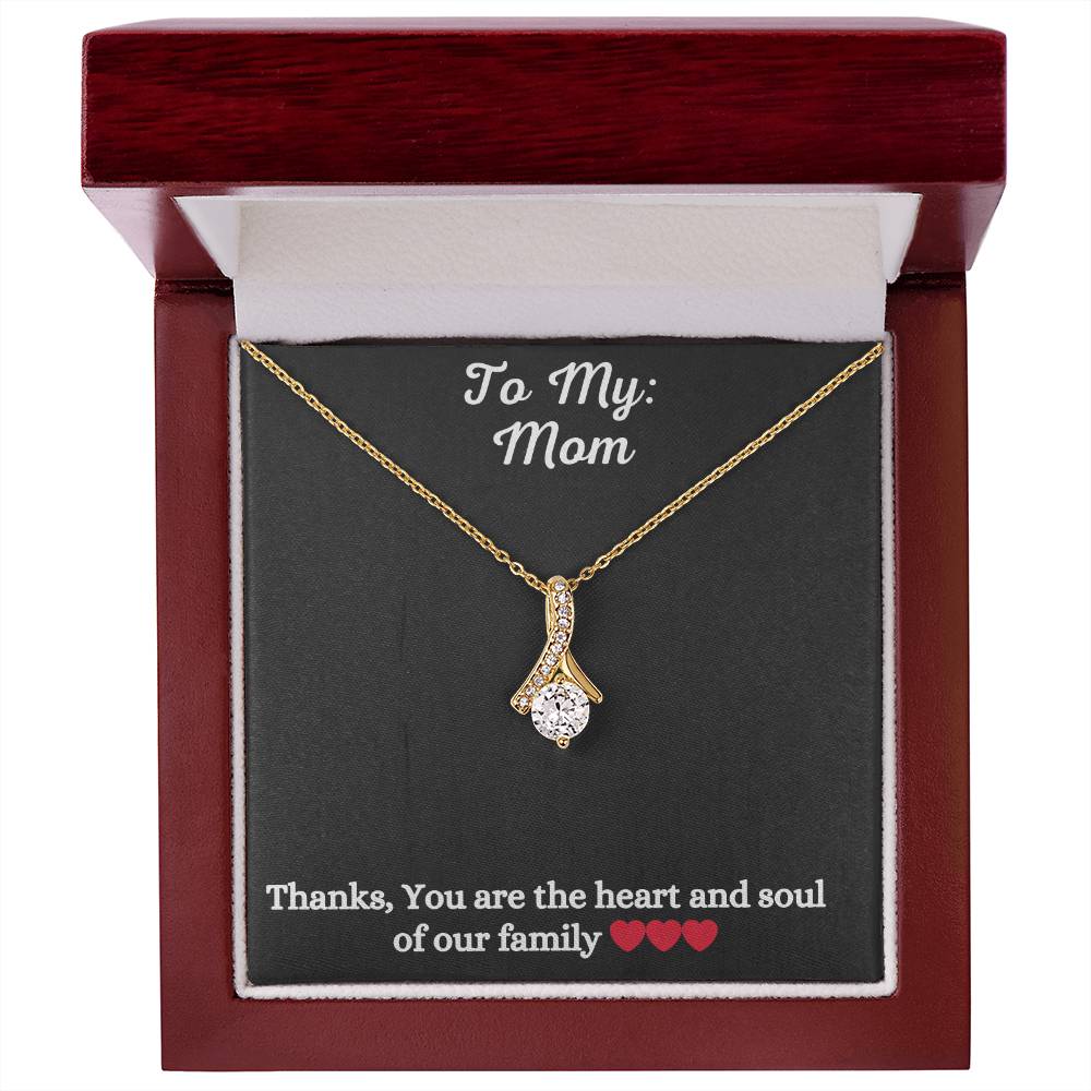 Alluring Beauty Necklace with message to Mom- Exquisite Design | Perfect Gift for Style Enthusiasts