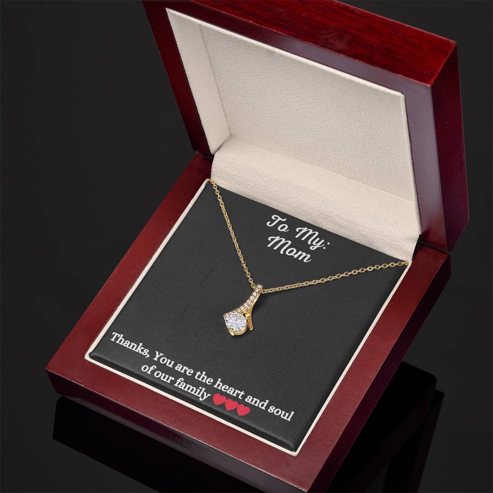 Alluring Beauty Necklace with message to Mom- Exquisite Design | Perfect Gift for Style Enthusiasts