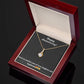 Alluring Beauty Necklace with Happy Anniversary message - Exquisite Design | Perfect Gift for Wife or Girlfriend