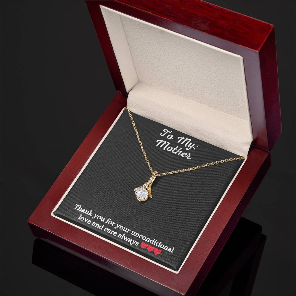 Alluring Beauty Necklace with message to Mother - Exquisite Design | Perfect Gift for Style Enthusiasts