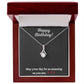 Alluring Beauty Necklace with Happy Birthday message - Exquisite Design | Perfect Gift for Style Enthusiasts