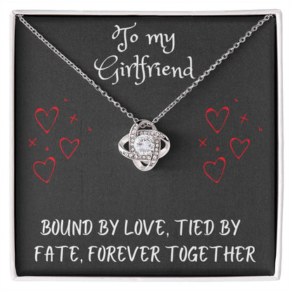 Love Knot Necklace with message to your girlfriend - gift for her, fiancée, couple, girlfriend, wife, love, valentine's day, husband, heart, Happy Birthday, Future Wife, necklace with card 🎁💎🎁💎🎁