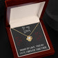 Love Knot Necklace with message to your bitch - gift for her, fiancée, couple, girlfriend, wife, love, valentine's day, husband, heart, Happy Birthday, Future Wife, necklace with card 🎁💎🎁💎🎁