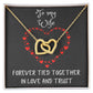 Interlocking Hearts Necklace with message to your wife