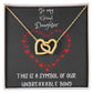 Interlocking Hearts Necklace with message to your Grand Daughter