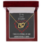 Interlocking Hearts Necklace with message to your Grand Daughter