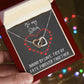 Interlocking Hearts Necklace with message to your Bitch