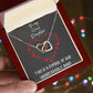 Interlocking Hearts Necklace with message to your Grand Daughter