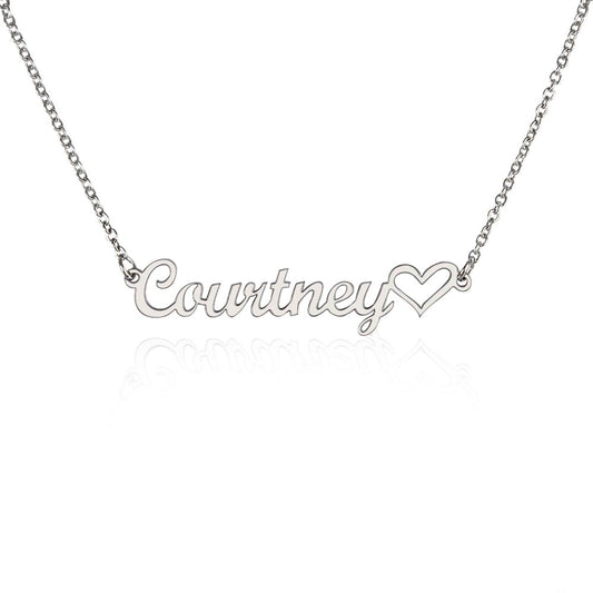 Heartfelt Identity: Name Necklace with Heart - Personalized Elegance and Endearing Charm | Customizable Gift for Loved Ones