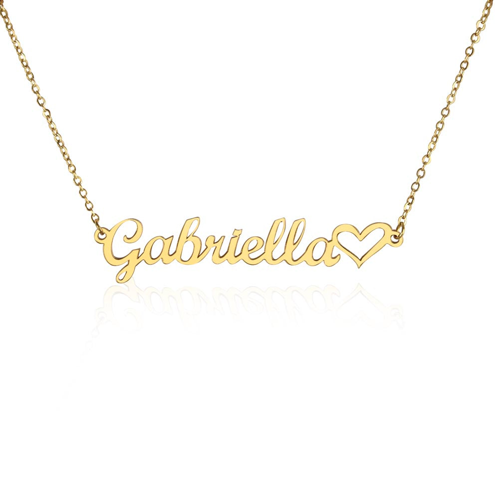 Heartfelt Identity: Name Necklace with Heart - Personalized Elegance and Endearing Charm | Customizable Gift for Loved Ones