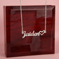 Heartfelt Identity: Name Necklace with Heart - Personalized Elegance and Endearing Charm | Customizable Gift for Loved Ones