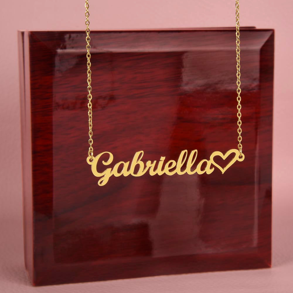 Heartfelt Identity: Name Necklace with Heart - Personalized Elegance and Endearing Charm | Customizable Gift for Loved Ones