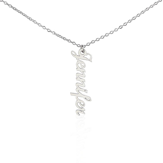 Elegance in Motion: Vertical Name Necklace - Customized Vertical Charm for Personalized Style | Trendy Gift for Every Occasion