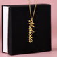 Elegance in Motion: Vertical Name Necklace - Customized Vertical Charm for Personalized Style | Trendy Gift for Every Occasion
