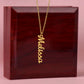 Elegance in Motion: Vertical Name Necklace - Customized Vertical Charm for Personalized Style | Trendy Gift for Every Occasion