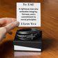 Men's Cross Bracelet - To Dad - I Love You