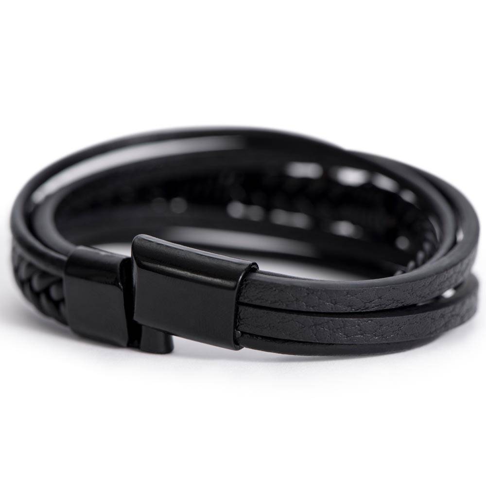 Men's Cross Bracelet - To Dad - I Love You