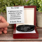 Men's Cross Bracelet - To Dad - I Love You