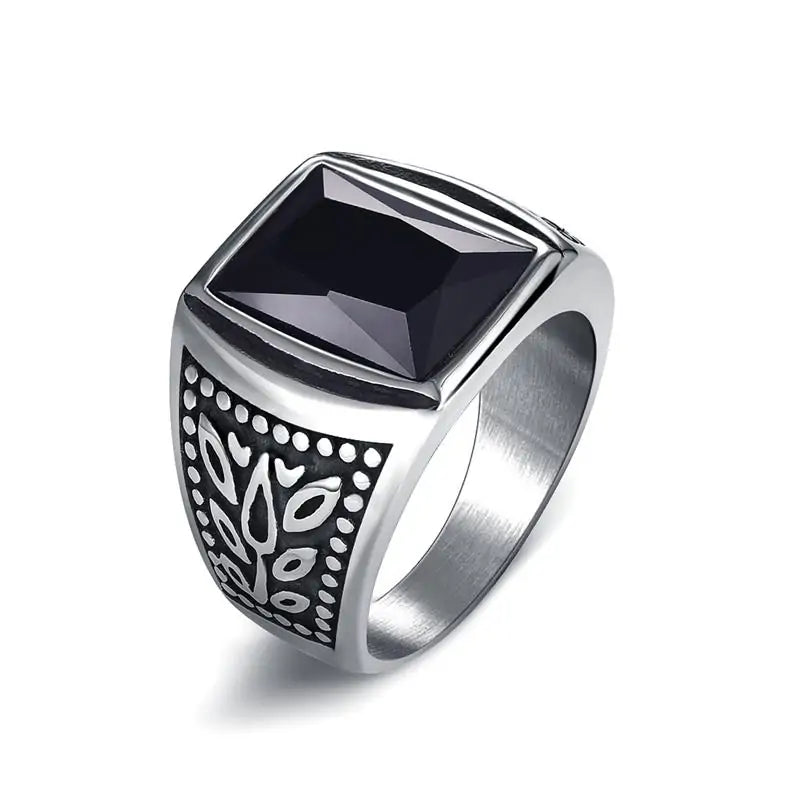 Men's Hip hop Stone Ring - Rock Fashion Jewelry