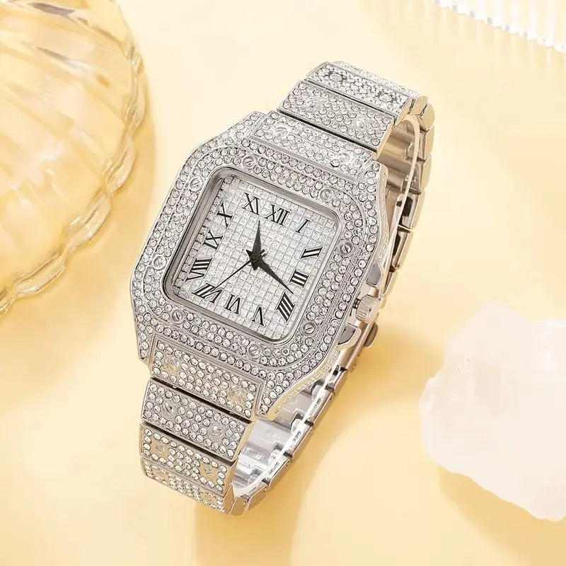 Diamond Women Watch 2Pcs Set