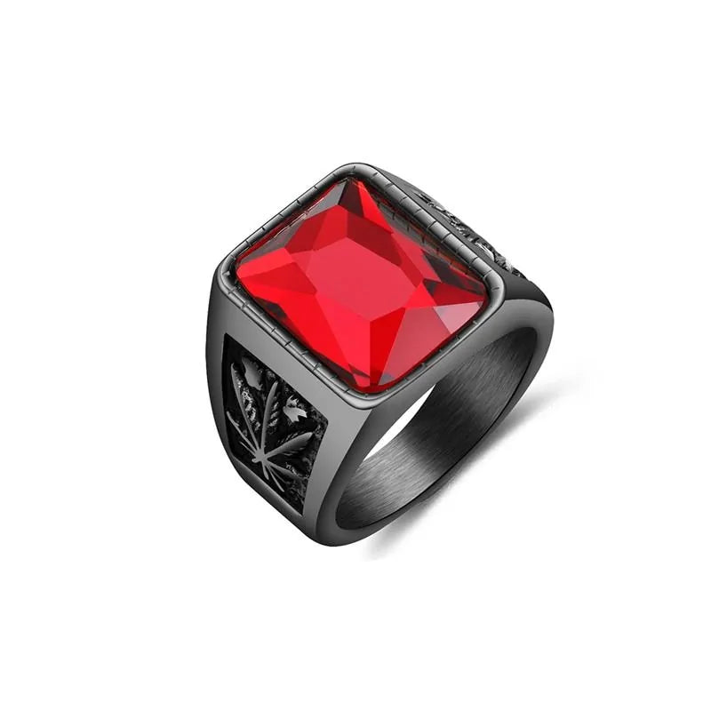 Men's Hip hop Stone Ring - Rock Fashion Jewelry