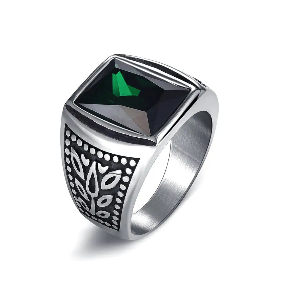 Men's Hip hop Stone Ring - Rock Fashion Jewelry