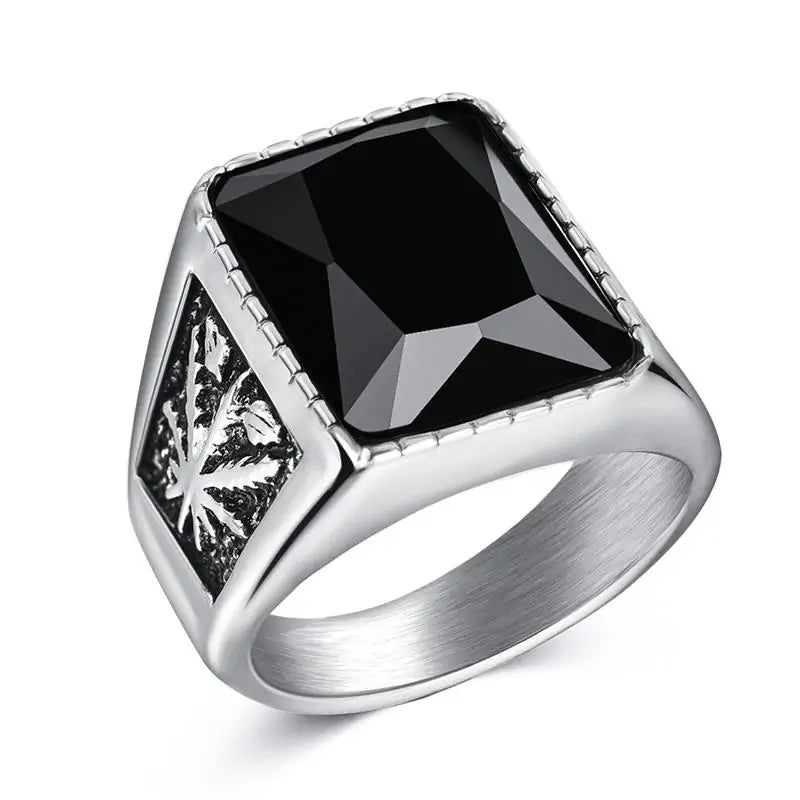 Men's Hip hop Stone Ring - Rock Fashion Jewelry