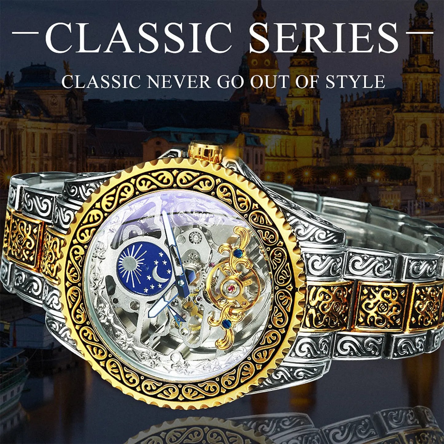 Men's Luxury Moon Phase Watch